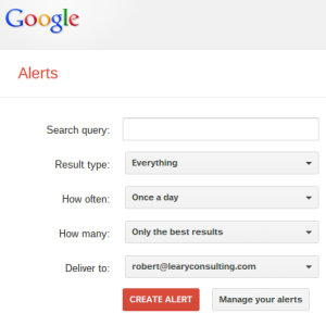 Google Alerts Screen Cap
